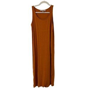 Philosophy Jersey Midi Dress Burnt Orange Tank Dress Womens S